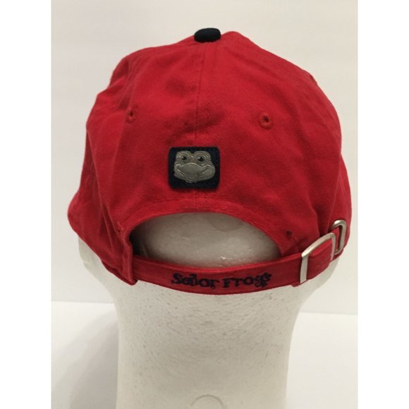 Senor Frogs Cozumel Red Distressed Casual Athleisure Adjustable Hat - Picture 4 of 7